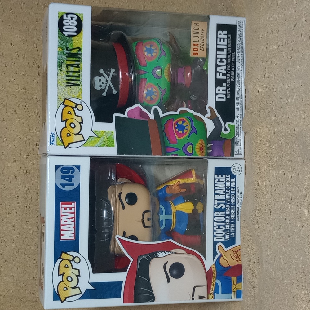 2 Funko Pop Doctor Strange & Dr Facilier